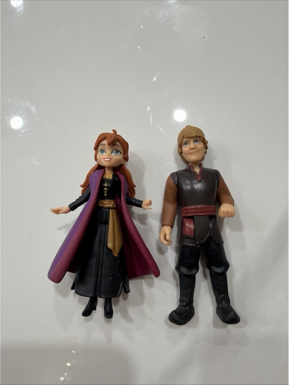 Disney Hasbro Frozen Anna Removable Jacket Mini Doll Posable And Kristoff 4”